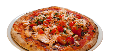 Pizza 32. Lachs mit Basilikum - Salino