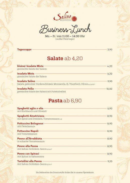 Business Lunch - Pasta - Salino