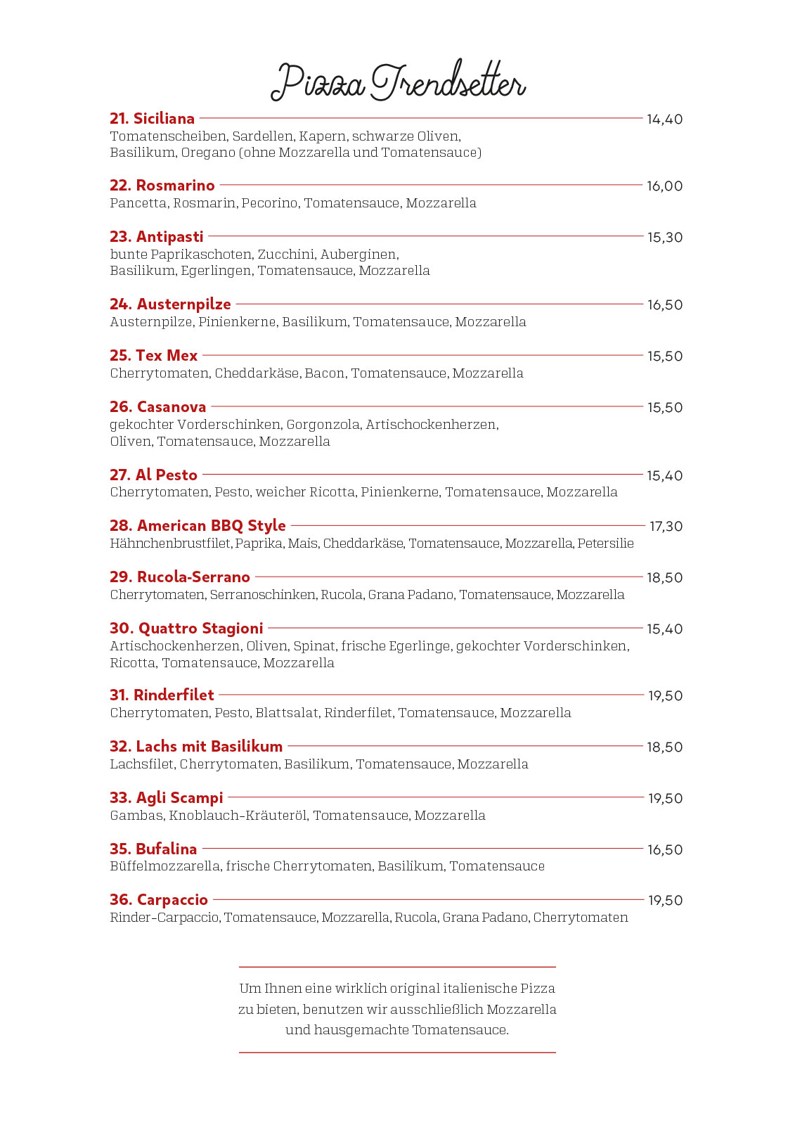 Pizza Trendsetter - Salino